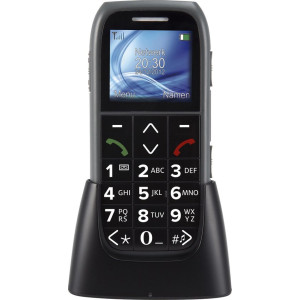 Fysic FM-7575 Big Button GSM - SOS Noodknop, Grote cijfers en letters 2 Snelkiestoetsen - Grijs