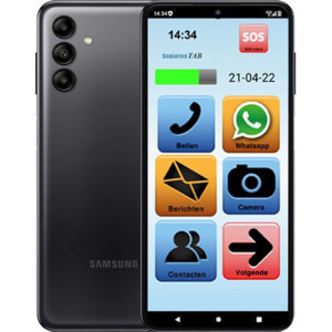 SeniorenTAB S604S - Senioren mobiele telefoon - op basis van Samsung - 32gb - 6.5 inch scherm - Zwart