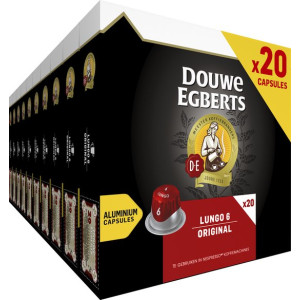 Douwe Egberts Lungo Original Koffiecups - Intensiteit 6/12 - 10 x 20 capsules